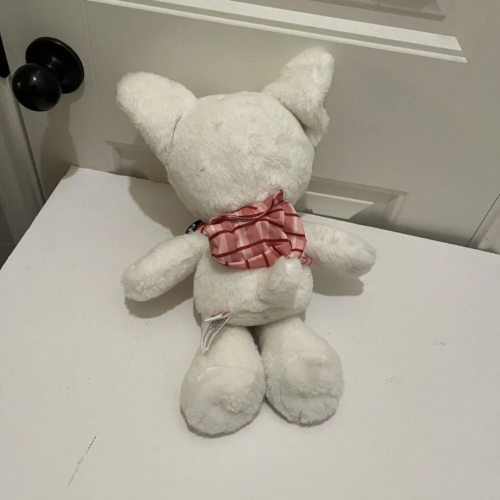 Target Bullseye Spot White Red Dog Backpack Plush 15